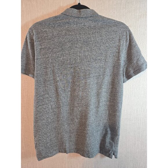H&M L.O.G.G. Mens Gray Cotton Polo Shirt 2 button front Size S - Picture 2 of 10
